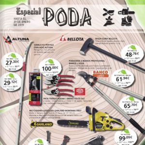 OFERTA ESPECIAL PODA hasta el 31 de enero de 2019